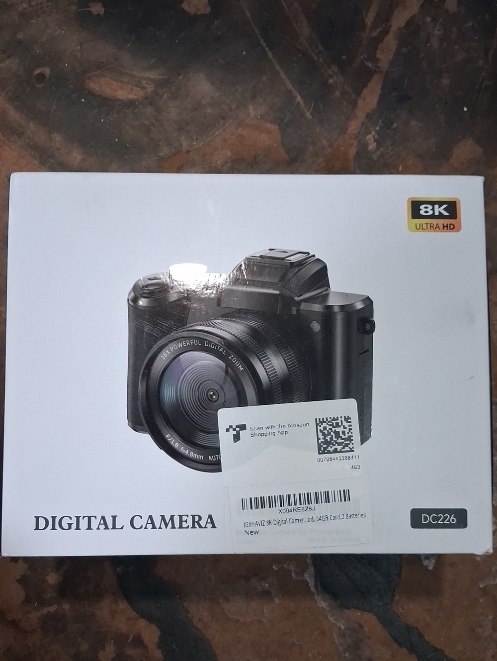 Digital Camera DC226 - Black 8K Ultra HD Compact Camera